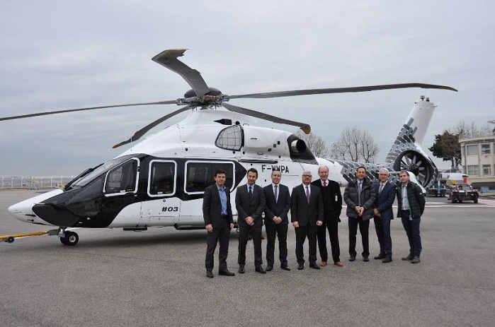 Third H160 prototype with carbon livery unveiled. © Hexcel Corporation 